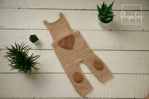 Alpaca knit romper beige