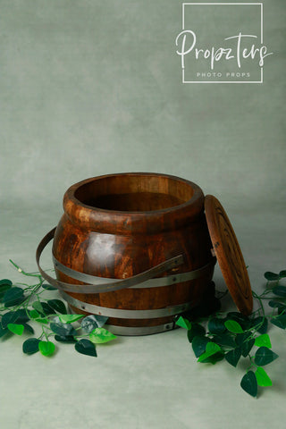 Rustic Wooden Honey Pot