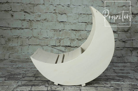 White Wooden Moon (Small)